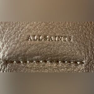 All Saints Black Leather Purse Handbag